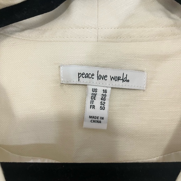 Peace Love World linen cream utility jacket - Picture 4 of 9